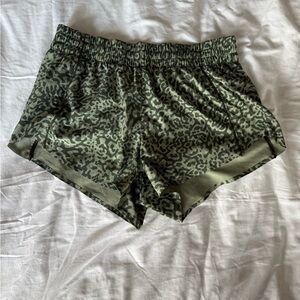 Athleta Green Camo Running Shorts